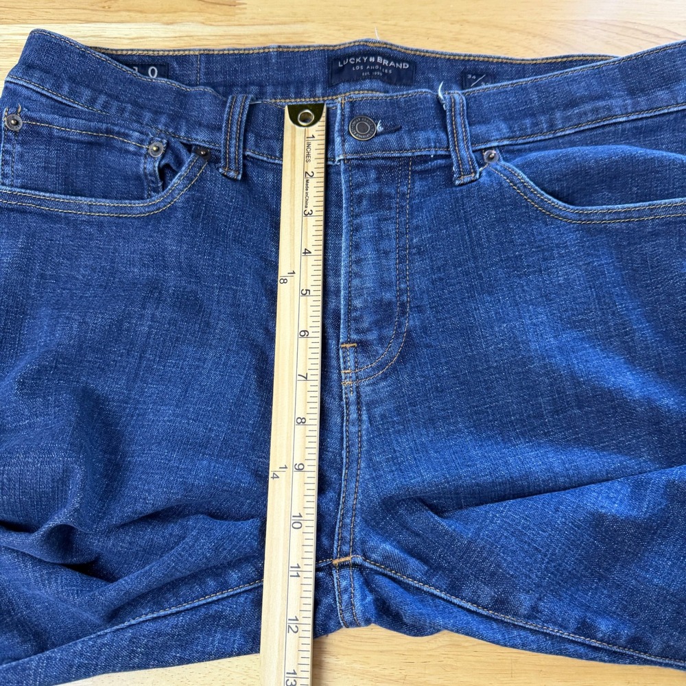 Lucky Brand 110 SLIM Blue Jeans Mens 34x32 Cotton STRETCH Dark Wash Denim - Picture 9 of 14